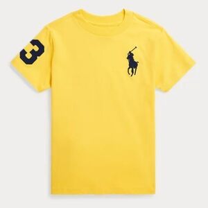 Boys Yellow Big Pony Tee by Ralph Lauren size 14/16
